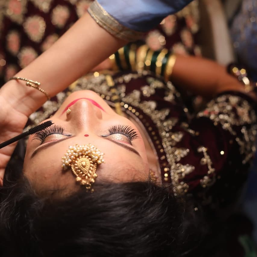 bride with bridesmaids