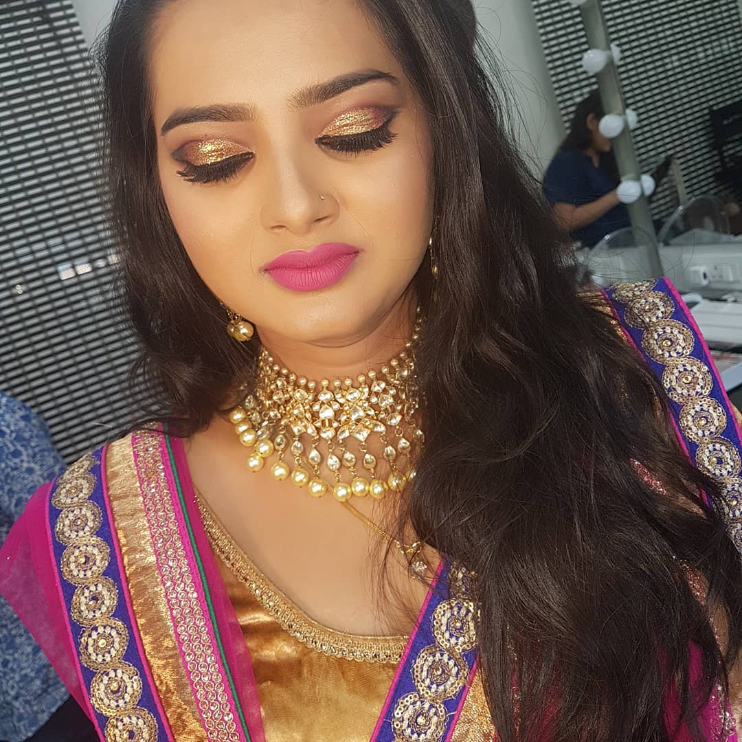 Female model posing for a photoshoot