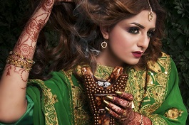 Female model posing for a photoshoot