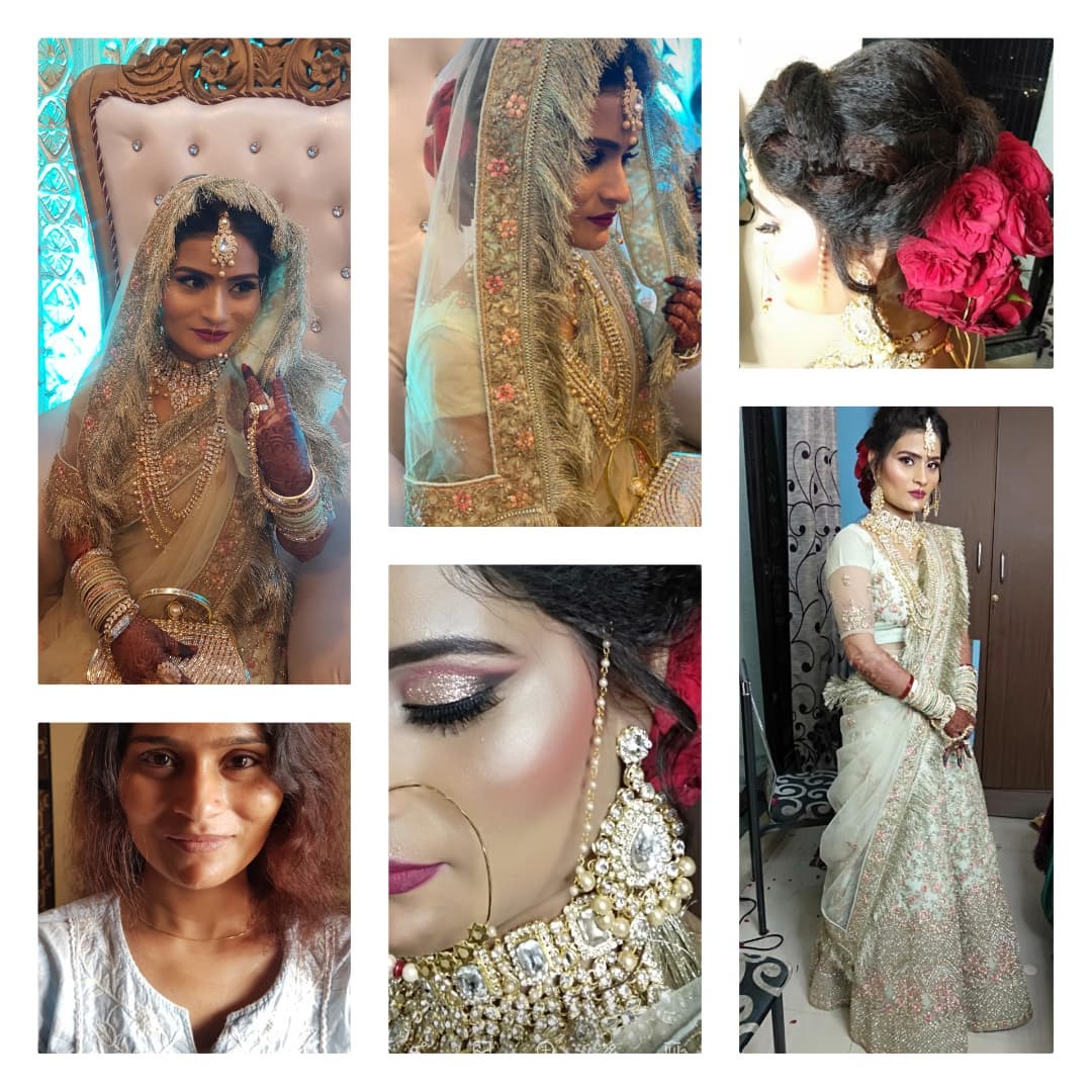 bride with bridesmaids